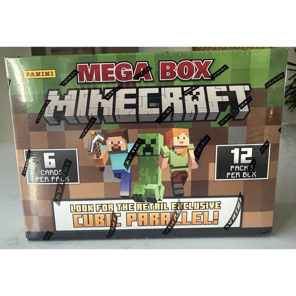 2024 Panini Minecraft Sealed Mega Box Steve Edition - New Factory Sealed Target - Picture 1 of 2
